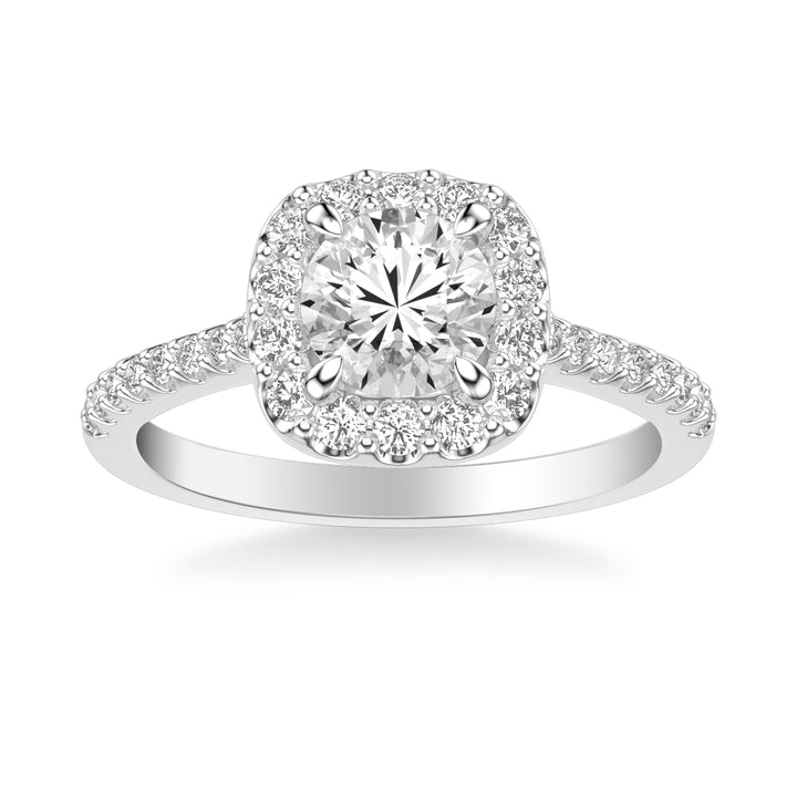 Classic Halo Engagement Ring.  Center Stone is not included.