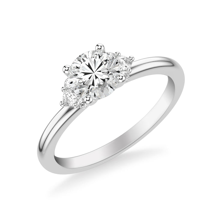 Classic Engagement Ring.  Center Stone is not included.