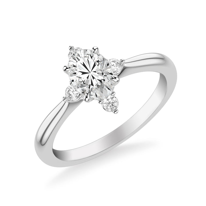 Contemporary Halo Engagement Ring.  Center Stone is not included.