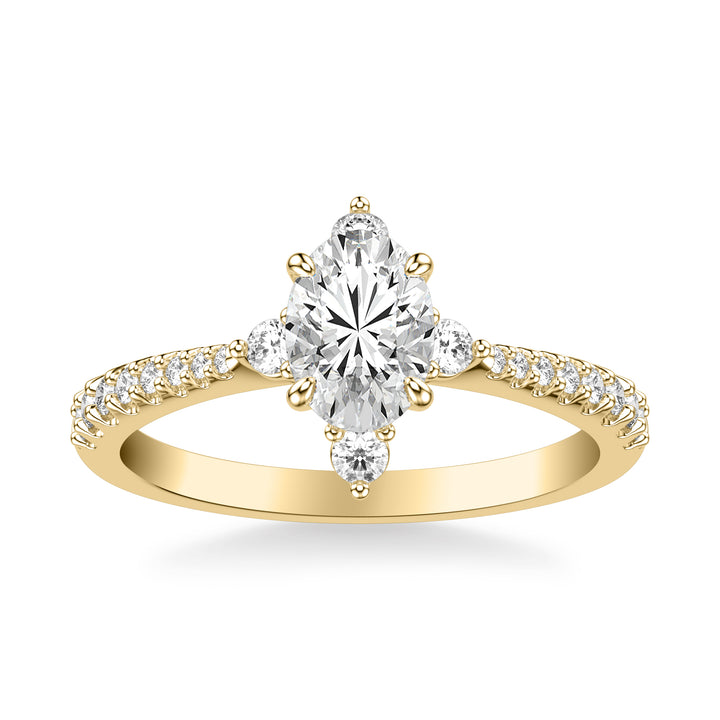 Contemporary Halo Engagement Ring.  Center Stone is not included.