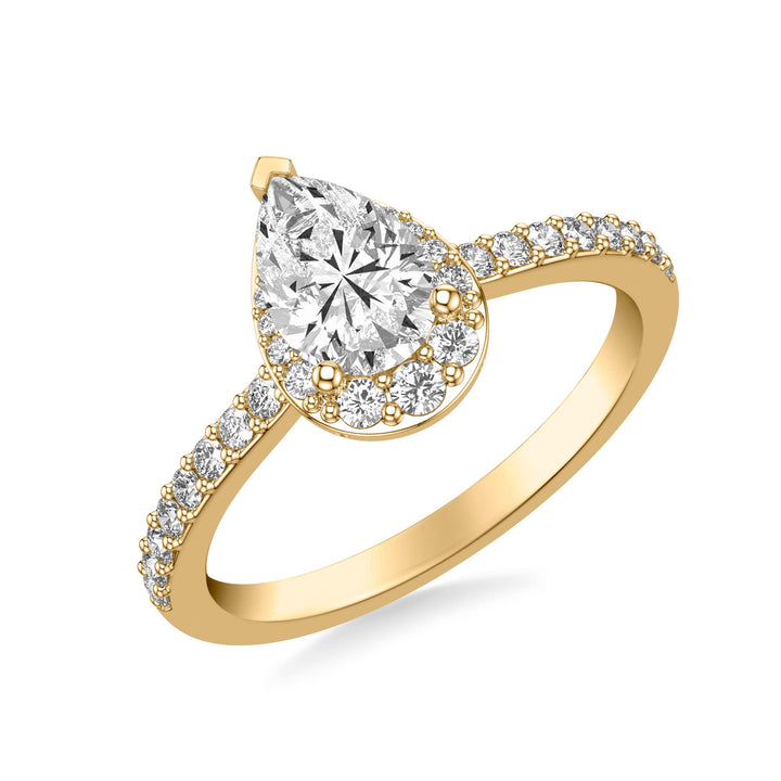 Contemporary Halo Diamond Engagement Ring.  Center Stone is not included.