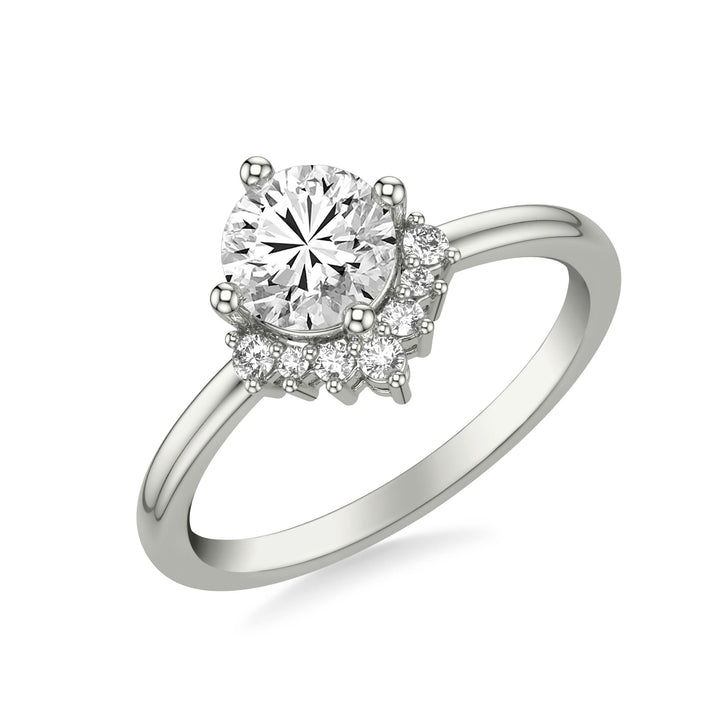 Contemporary Halo Diamond Engagement Ring.  Center Stone is not included.