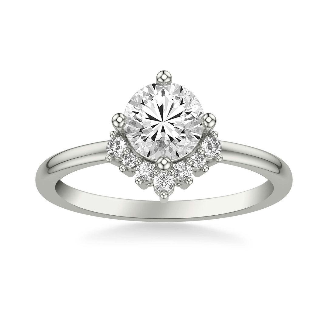 Contemporary Halo Diamond Engagement Ring.  Center Stone is not included.
