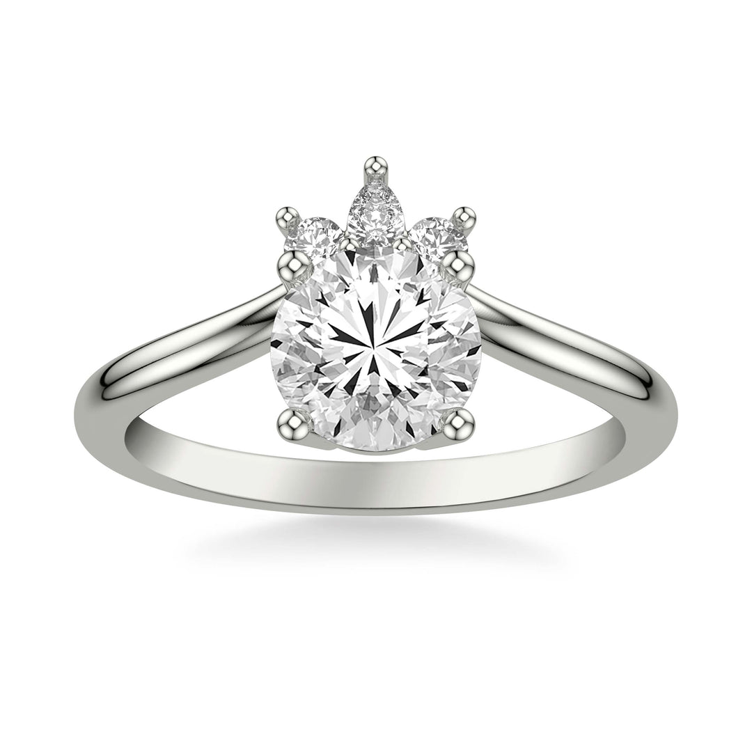 Contemporary Diamond Engagement Ring.  Center Stone is not included.