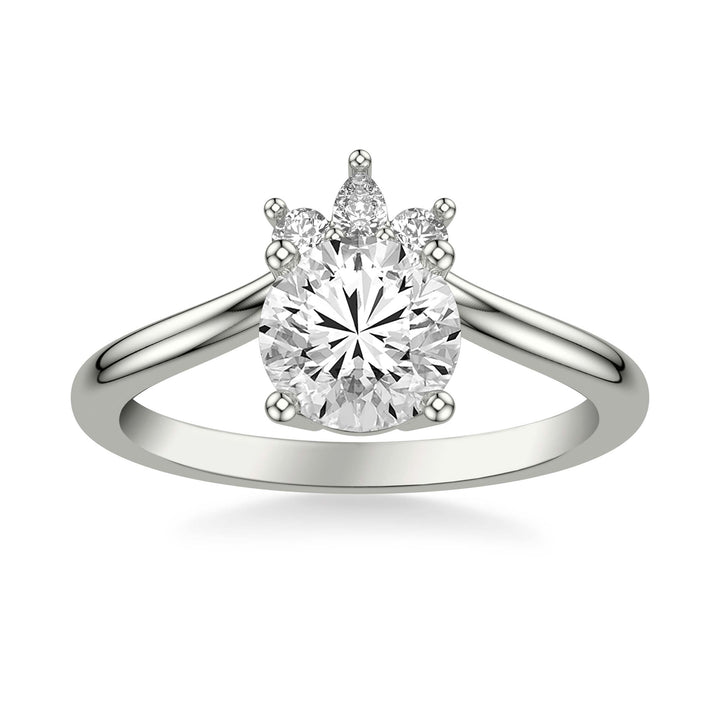 Contemporary Diamond Engagement Ring.  Center Stone is not included.