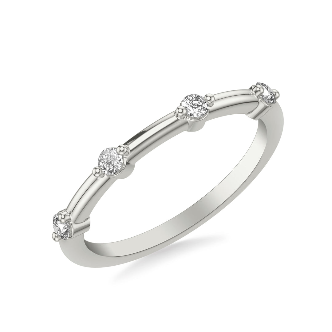 31-12150W-L.00 - Goldman - Contemporary Wedding Band with Single Diamond Station Accents