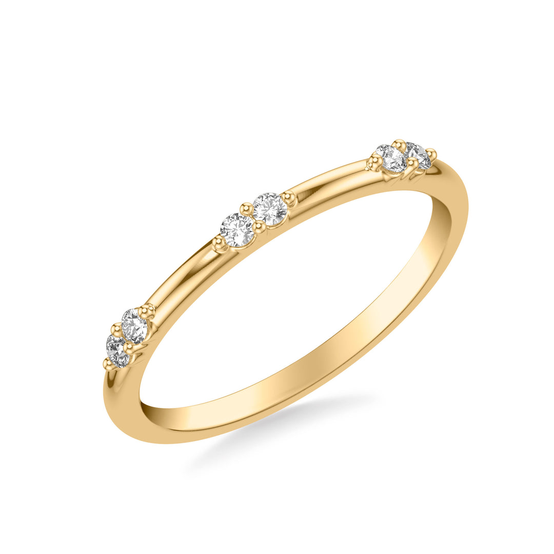 Classic Wedding Band with Multiple Cluster Sections of Diamonds