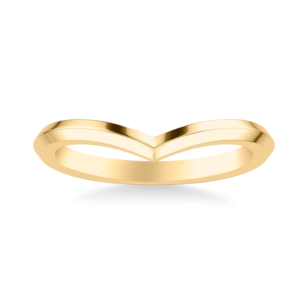 Classic Wedding Band with Knife Edge Design