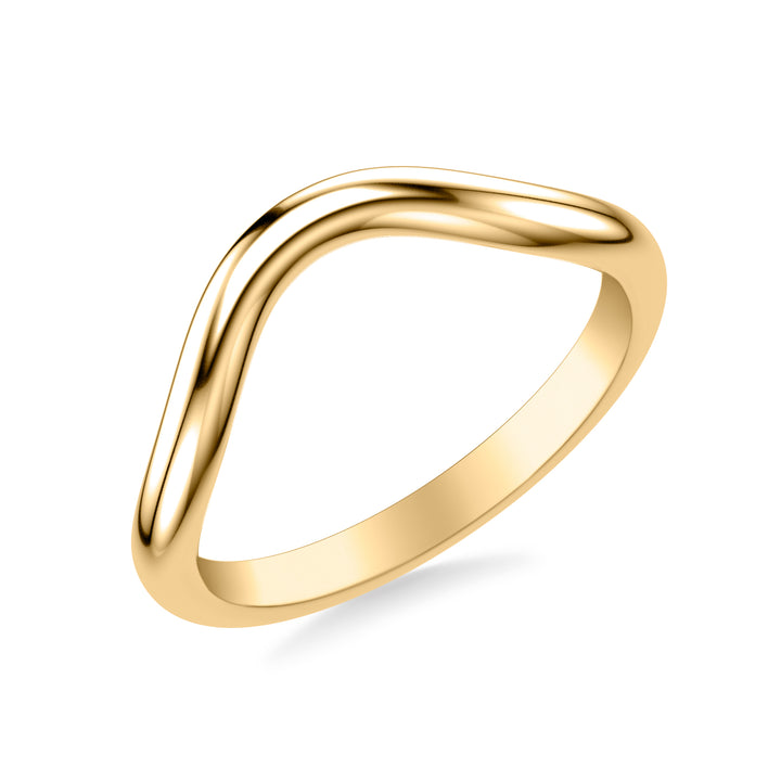 Contemporary Curved Polished Wedding Band