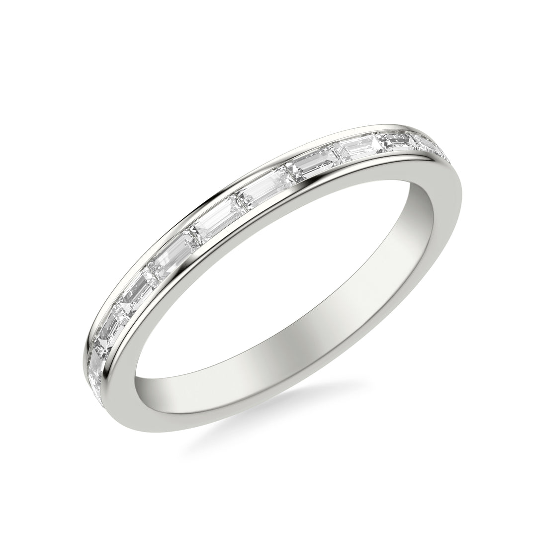 Contemporary Channel Set Baguette Diamond Wedding Band