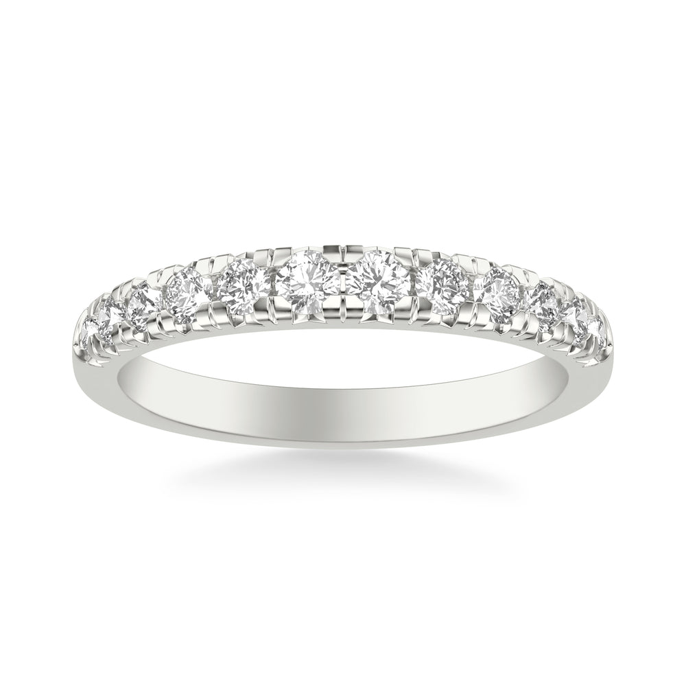Classic Wedding Band with Round Diamonds