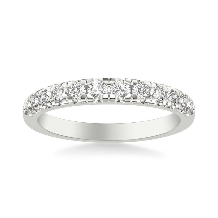 Classic Wedding Band with Round Diamonds