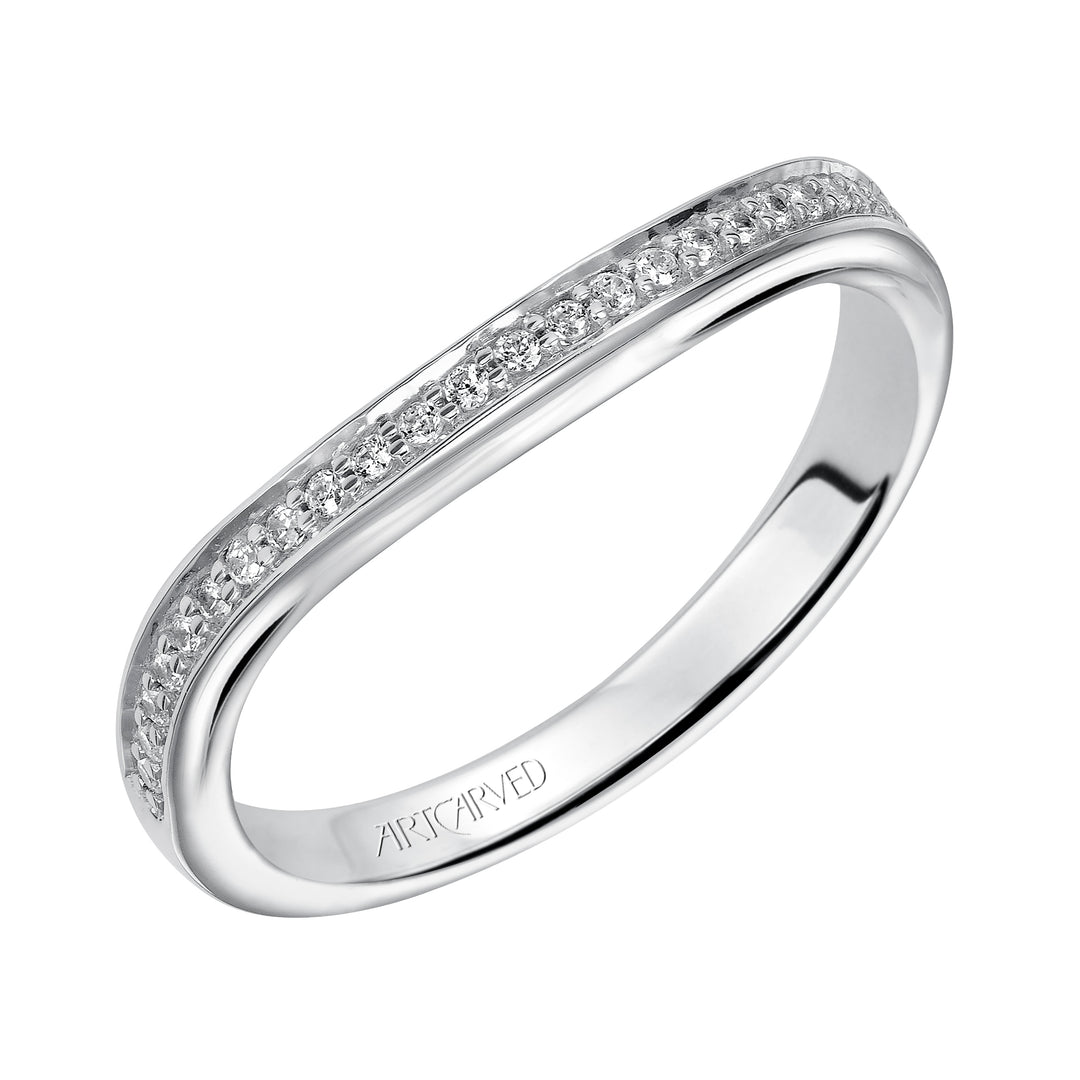 31-V284-L - ARTCARVED - Diamond wedding band that matches engagement ring31-V28