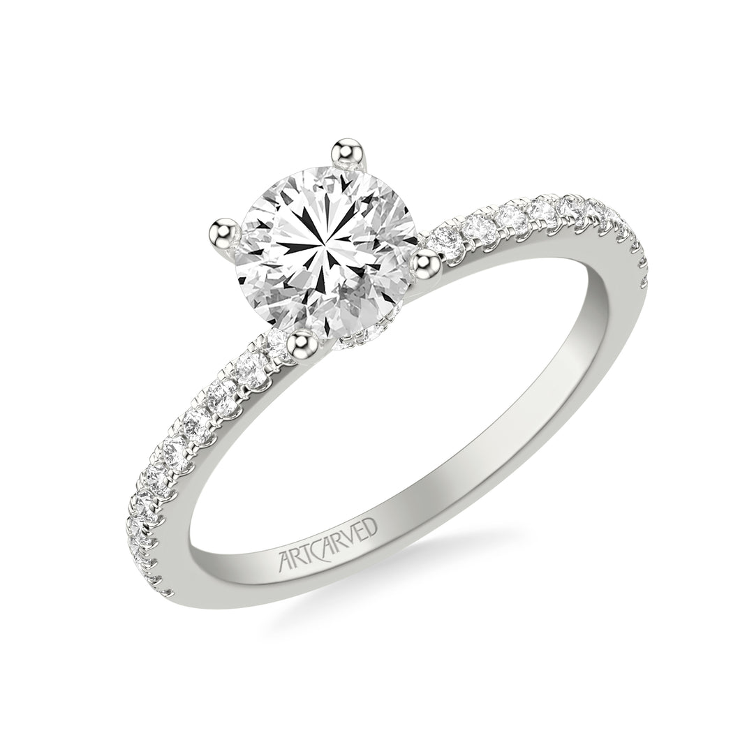 31-V544-E - ARTCARVED - Prong Set Engagement Ring