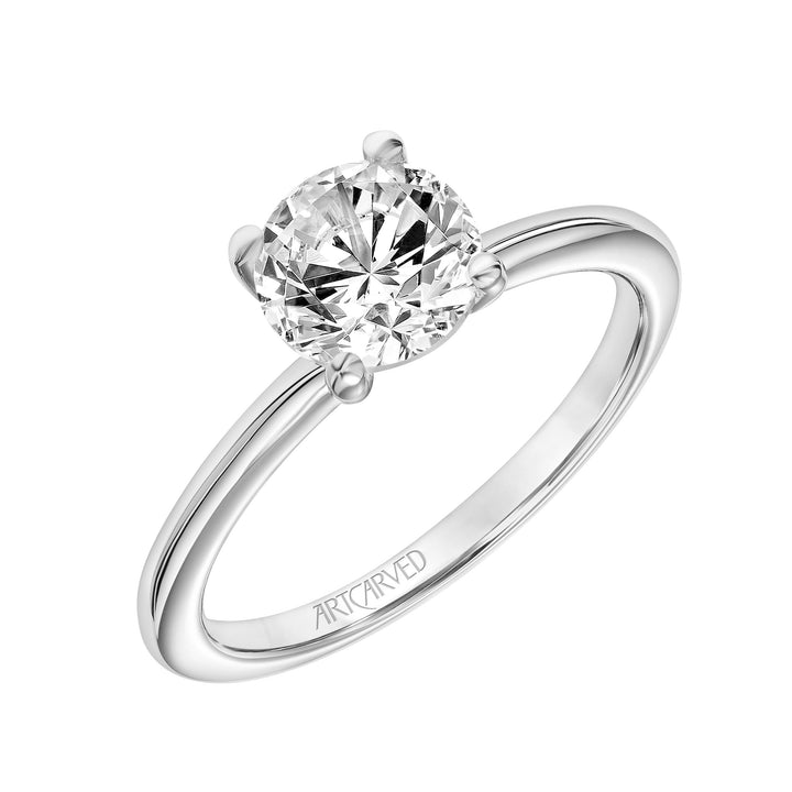 Classic Solitaire Engagement Ring.  Center Stone is not included.
