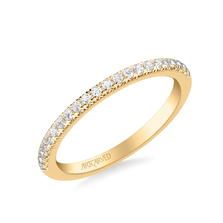 Classic Wedding Band with Round Diamonds