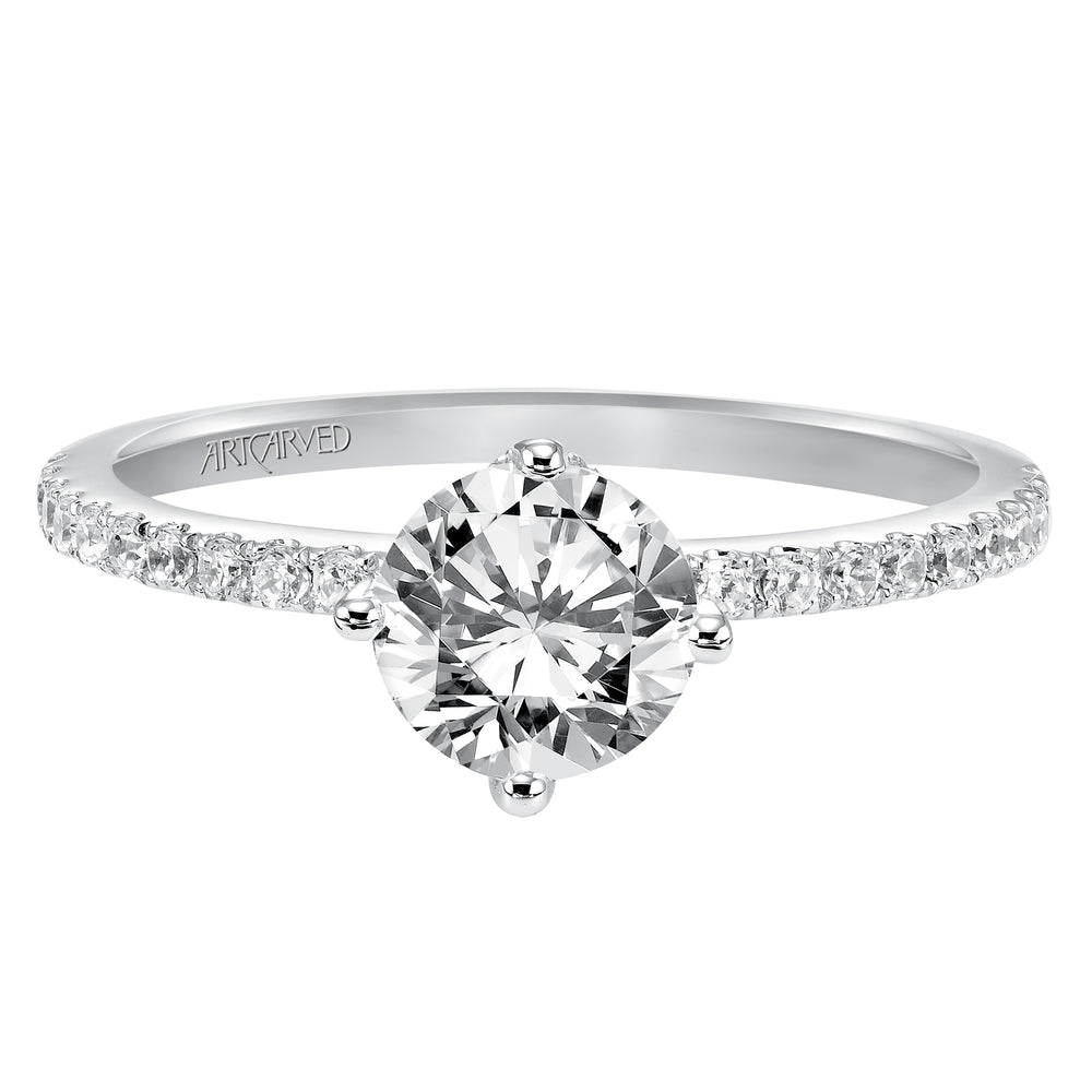 Prong Set Engagement Ring.  Center Stone is not included.