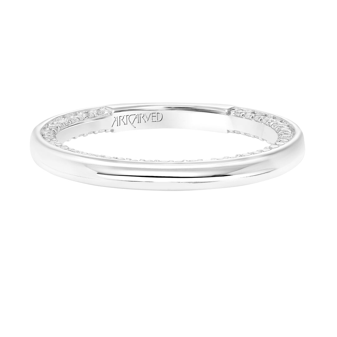 31-V802W-L.00 - ARTCARVED - Polished Wedding Band with Row of Interior Diamonds to Match 31-V802