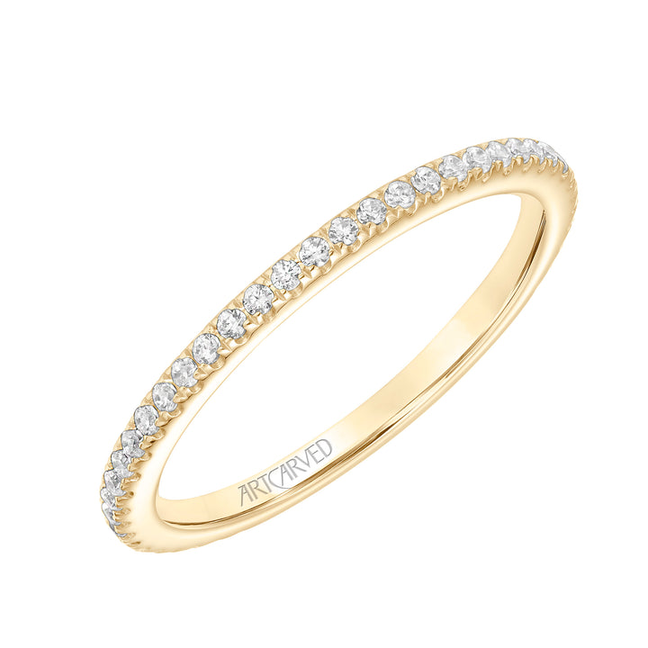 Classic Wedding Band with Round Diamonds
