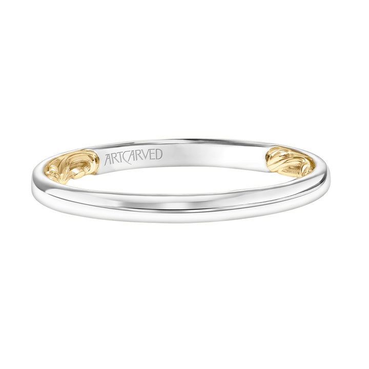 31-V905WY-L.00 - ARTCARVED - Lyric Polished Wedding Band with Inner Carved details