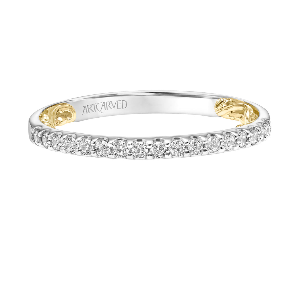 31-V924WY-L.00 - ARTCARVED - Lyric Diamond Wedding Band with Inner Carved details