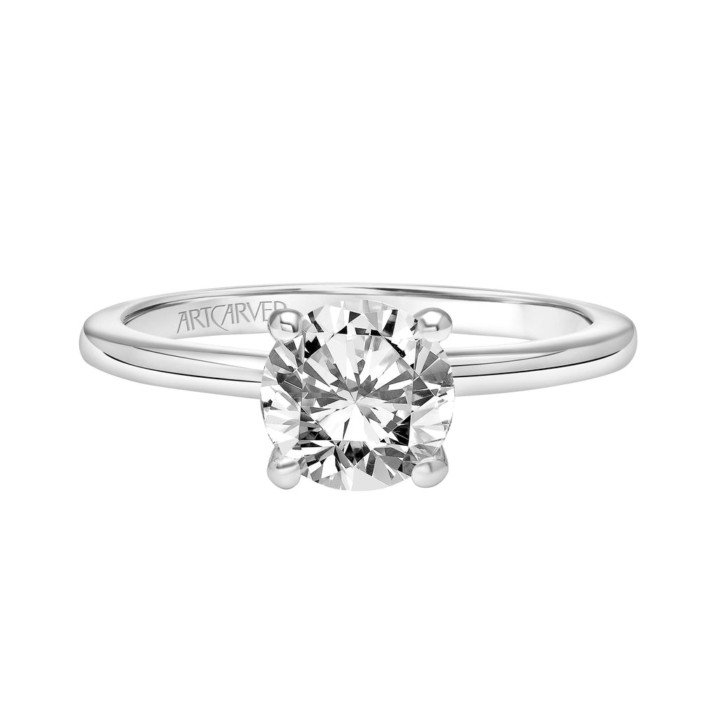 Classic Solitaire Engagement Ring.  Center Stone is not included.