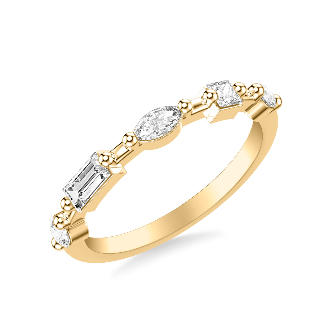 33-9597XY-L.00 - Goldman - Contemporary Stackable with Distance Mixed Marquise and Baguette and Princess and Pear and Round Diamond Ring