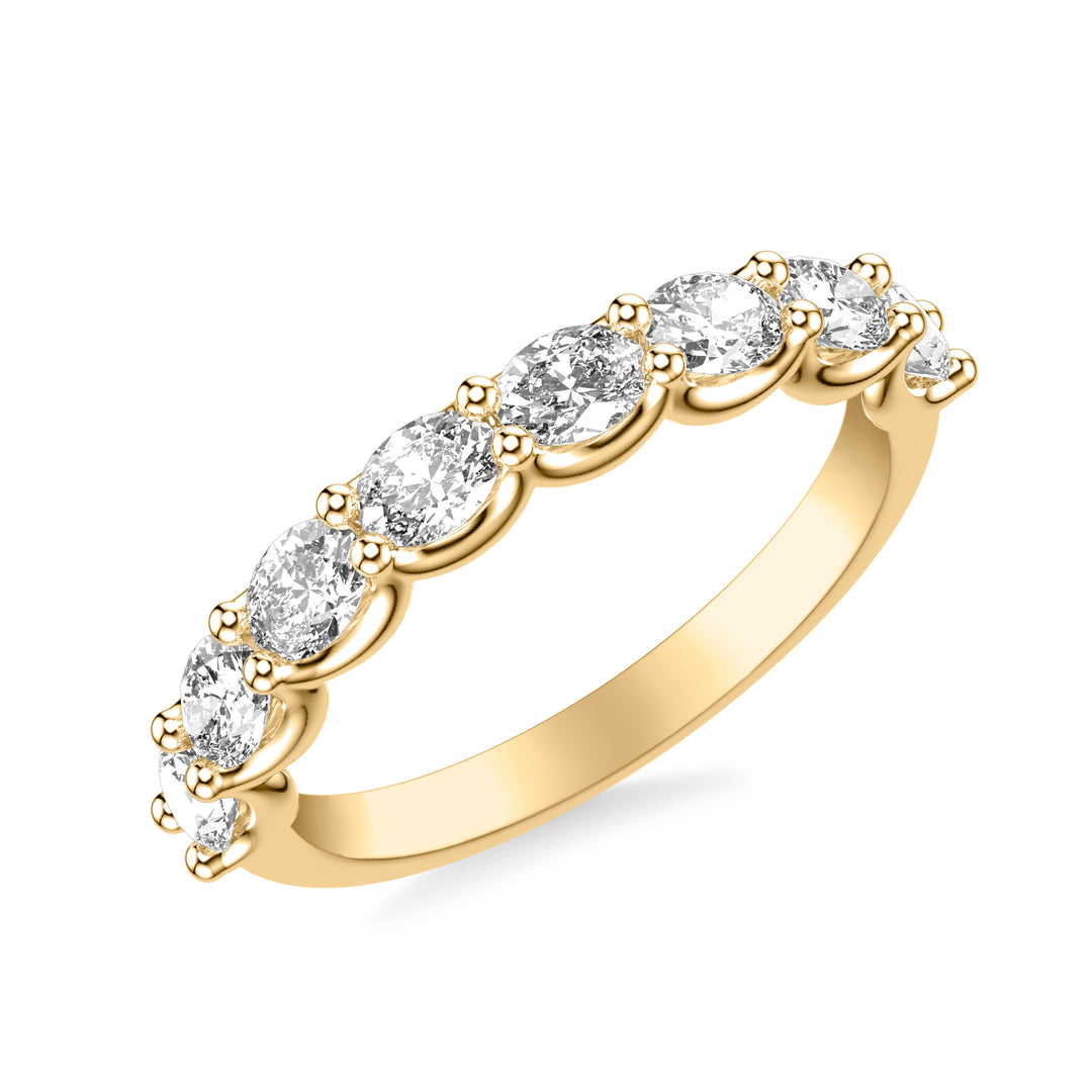 33-9673Y-L.00 - Goldman - Anniversary Band with East/West Oval Diamonds and Double Shared Prong
