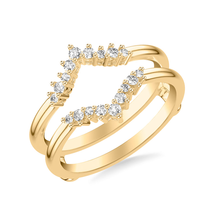 Contemporary V-Shape Diamond Accent Ring Enhancer