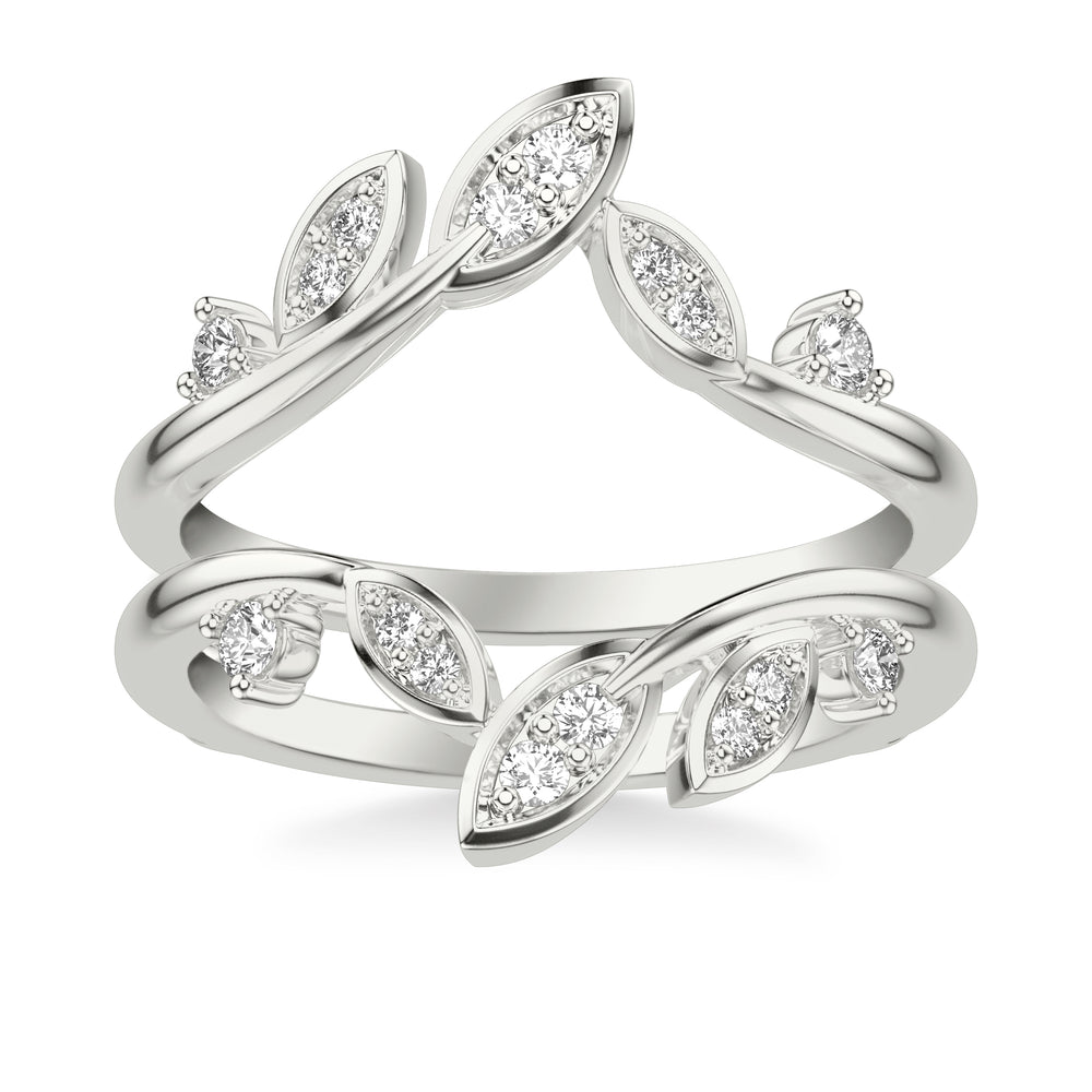 Contemporary Floral Ring Enhancer with Diamond Petal Accents