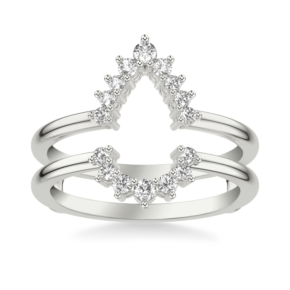 Contemporary Pear Diamond Halo Ring Enhancer
