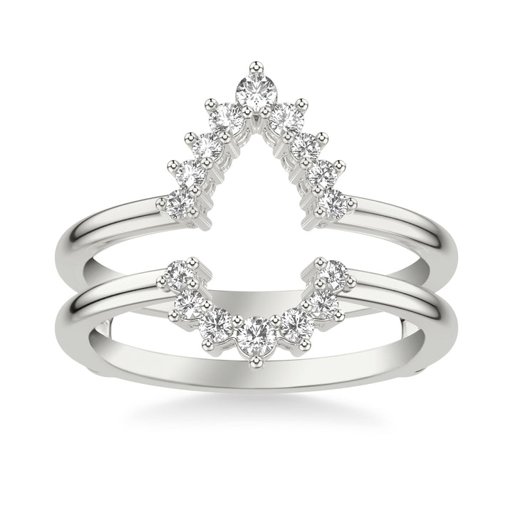 Contemporary Pear Diamond Halo Ring Enhancer