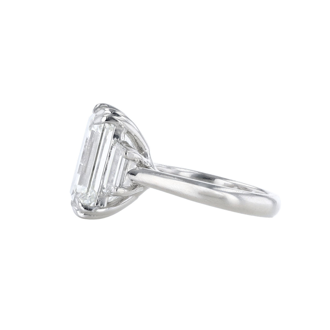 Three-Stone Emerald Cut Diamond Ring, 11.29ct