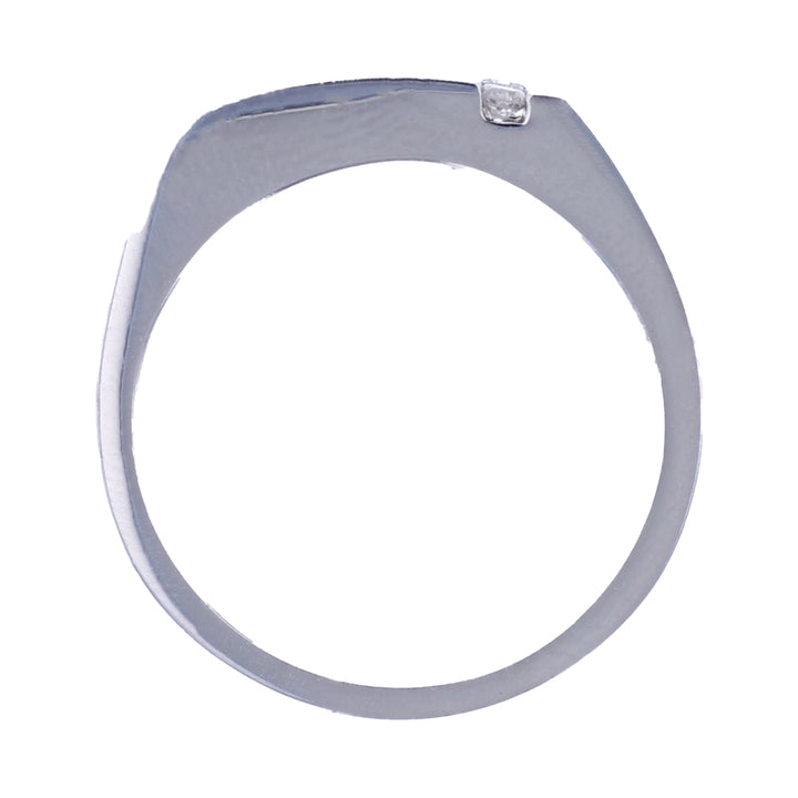 White Gold Mens Three Stone Ring