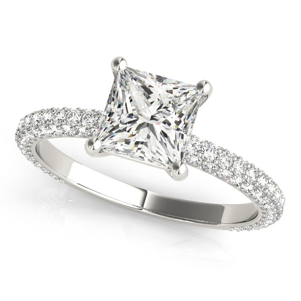 PAVE ENGAGEMENT RING WITH PC HEAD