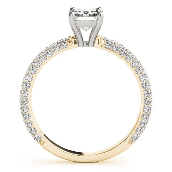 PAVE ENGAGEMENT RING W/ EC CENTER