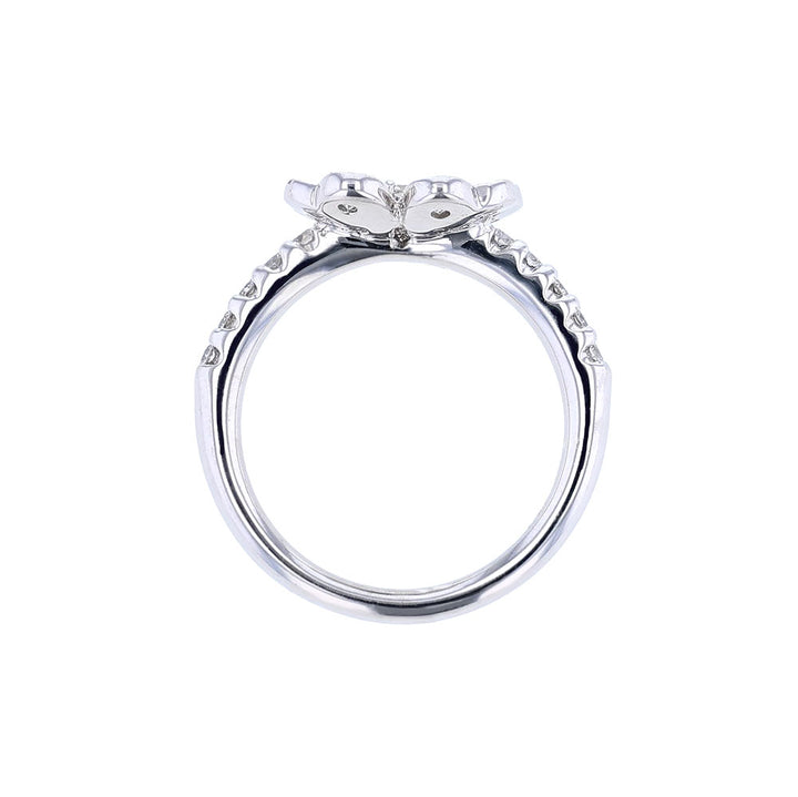 18K Diamond Four Leaf Clover Ring
