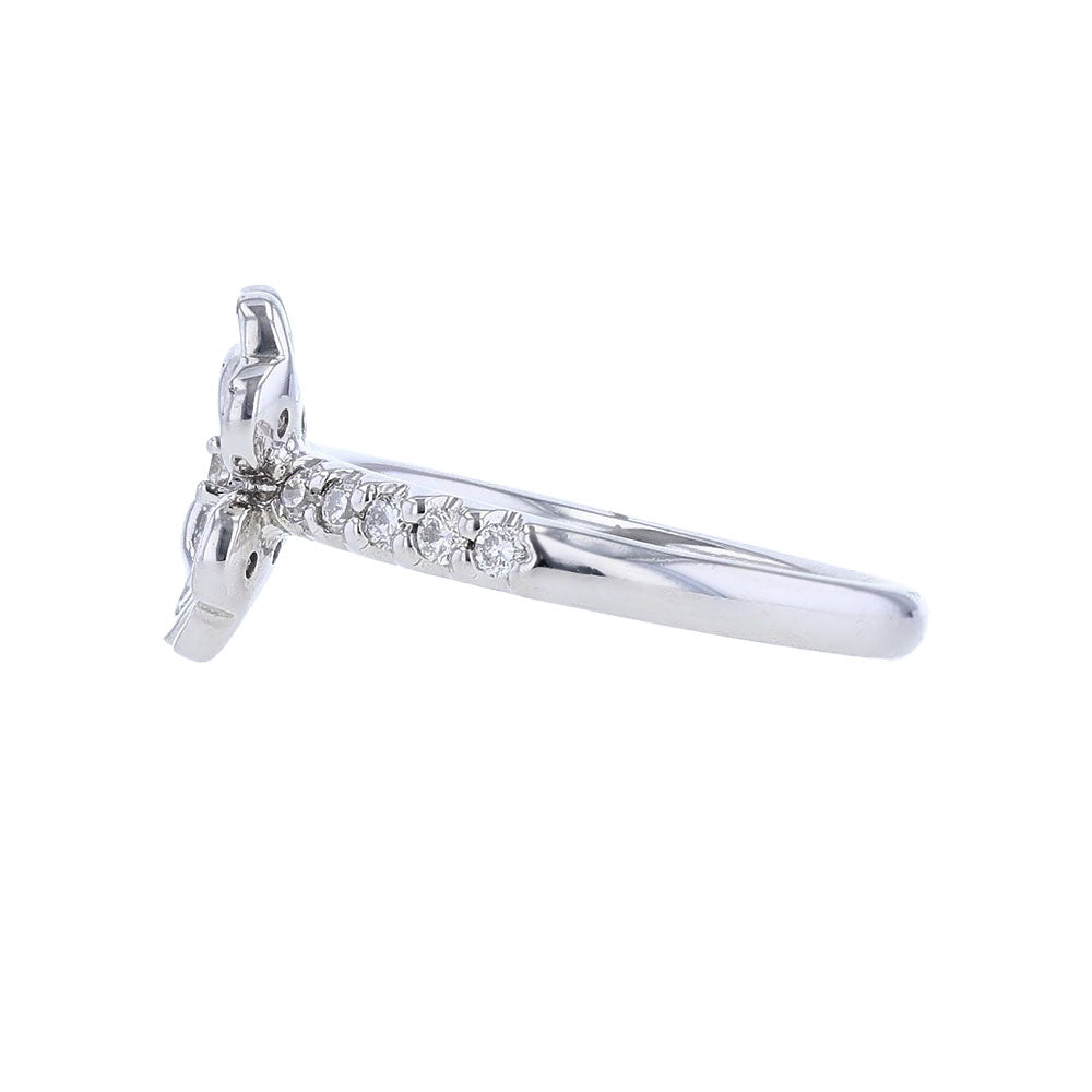 18K Diamond Four Leaf Clover Ring