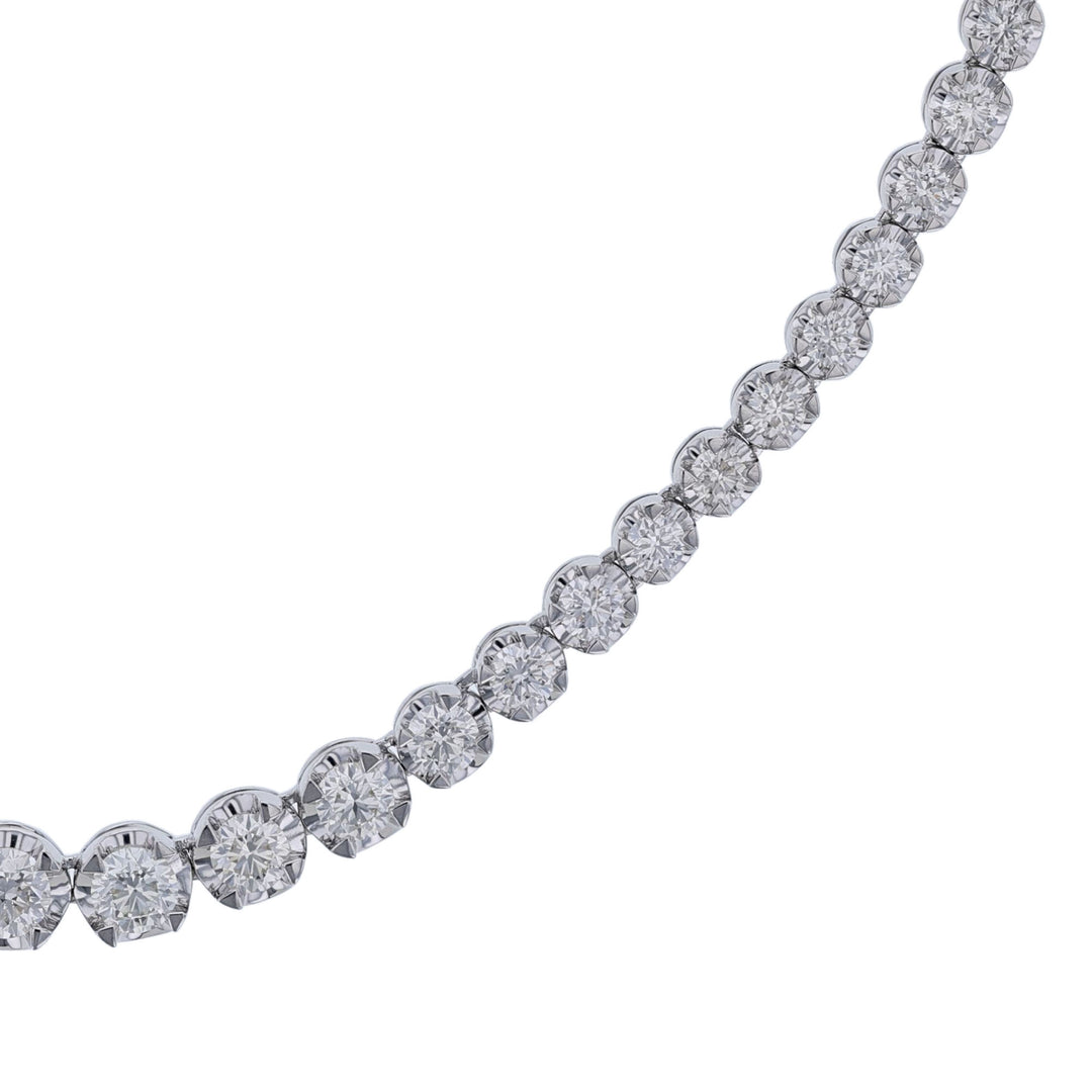 18K White Gold Diamond Necklace, 10.03ct