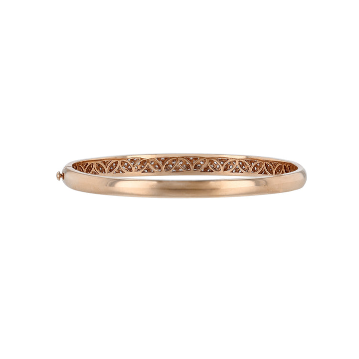18K Rose Gold Pave Diamond Bangle
