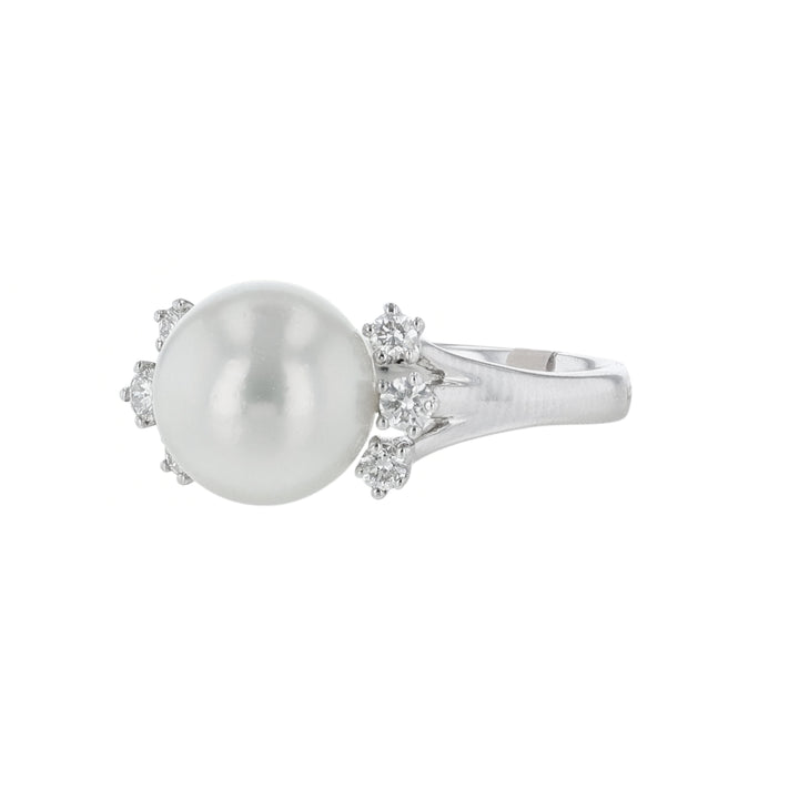 South Sea Pearl Diamond Trio Ring