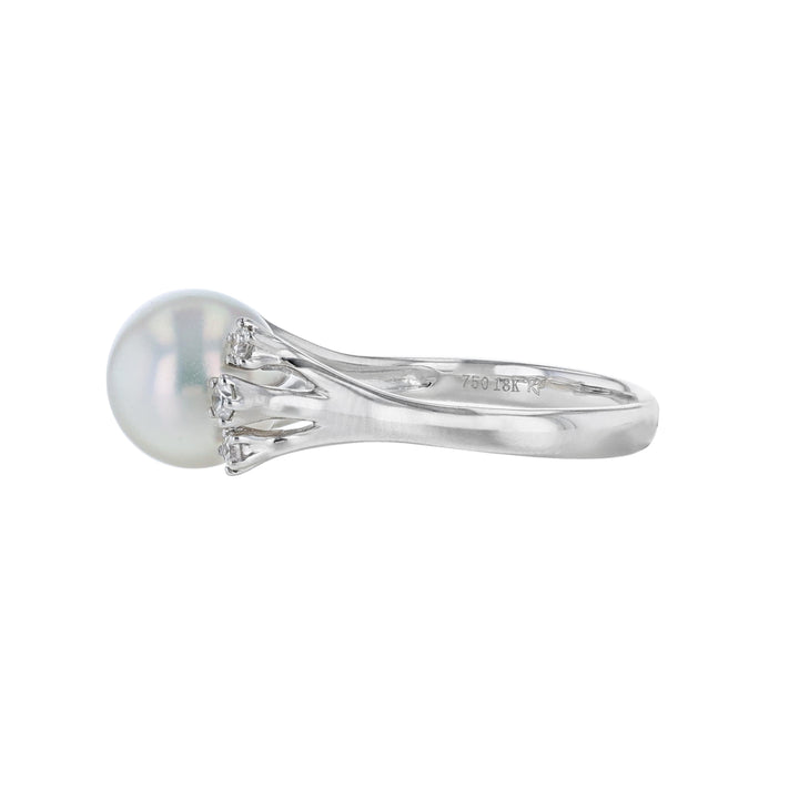 South Sea Pearl Diamond Trio Ring