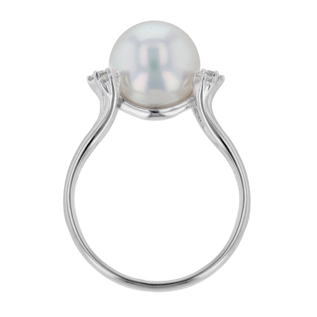 South Sea Pearl Diamond Trio Ring
