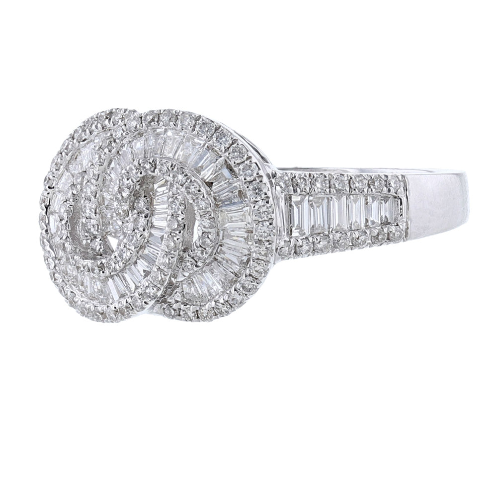 Crossover Circles Diamond Cocktail Ring