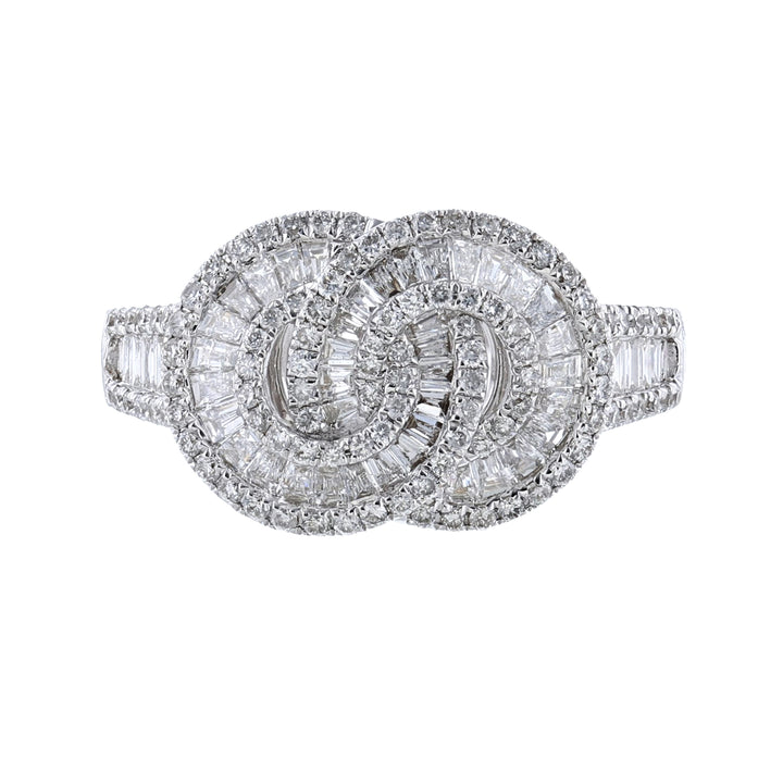 Crossover Circles Diamond Cocktail Ring