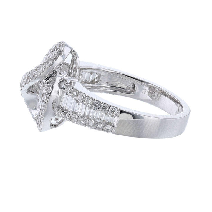 18K White Gold Diamond Ladies Cocktail Ring