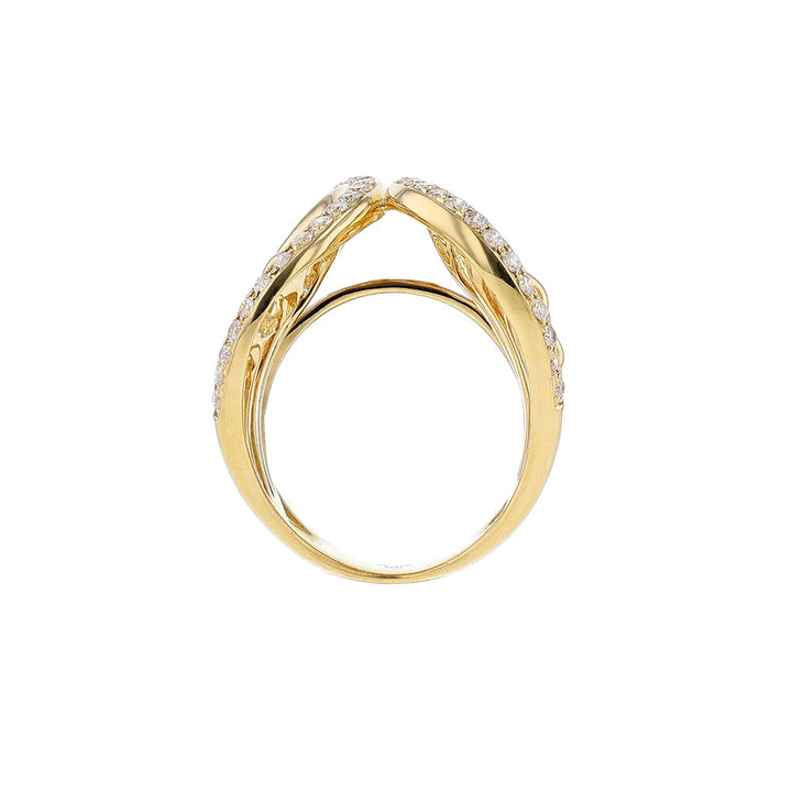 18K Yellow Gold Wide Filigree Wrap Ring