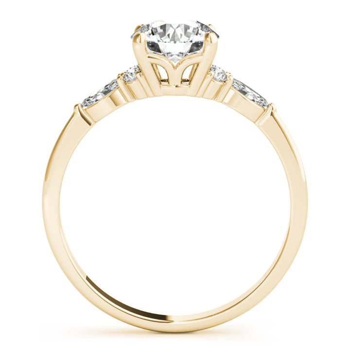 3 STONE RING WITH MQ SIDE STONES