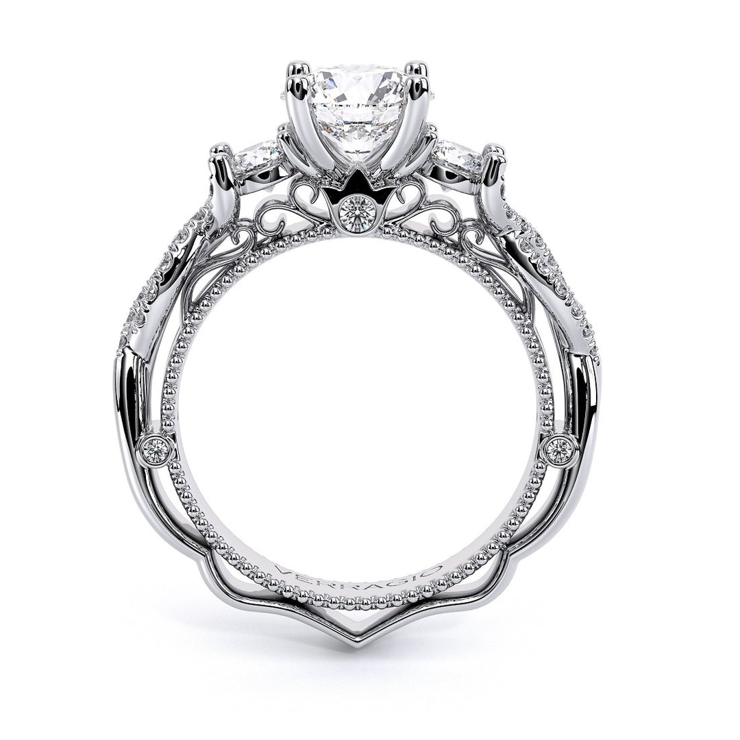 18K White Gold Venetian Twisted Diamond Ring