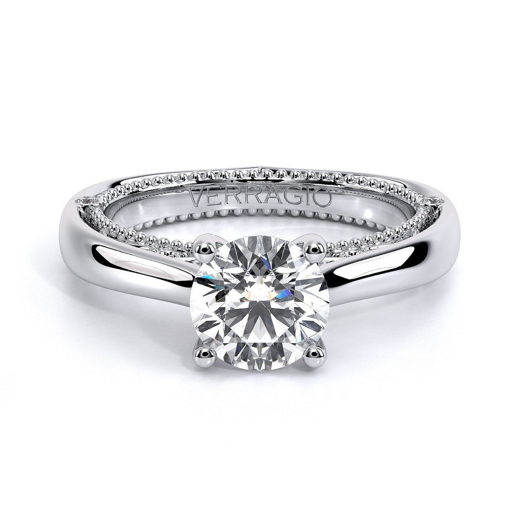 Venetian Lace Beaded Accent Engagement Ring